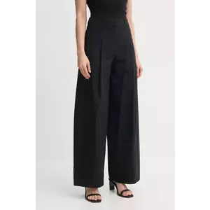 A.L.C. pantaloni femei, culoarea negru, lat, high waist, 2PANT01134 imagine