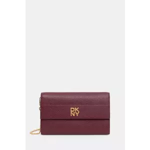 Dkny portofel de piele femei, culoarea bordo, R445AI72 imagine