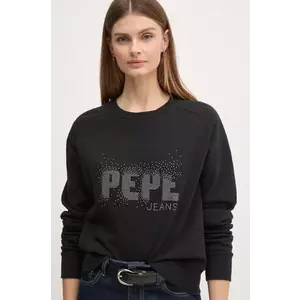 Pepe Jeans bluza LUNA femei, culoarea negru, cu imprimeu, PL581466 imagine