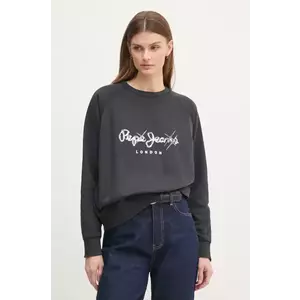 Pepe Jeans bluza LUPITA femei, culoarea gri, cu imprimeu, PL581467 imagine