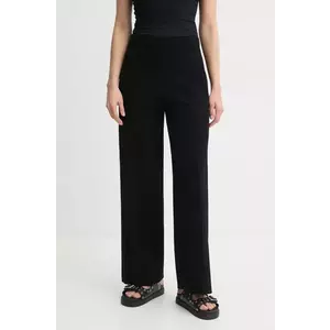 A.L.C. pantaloni femei, culoarea negru, lat, high waist, 7SWPN00069 imagine