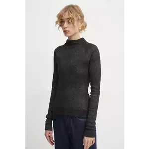 G-Star Raw longsleeve din bumbac culoarea gri, cu turtleneck, D25069-D799 imagine