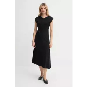 A.L.C. rochie culoarea negru, midi, evazati, 6DRES02428 imagine