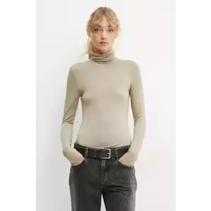 Marc O'Polo longsleeve femei, culoarea bej, cu guler, 500208752039 imagine