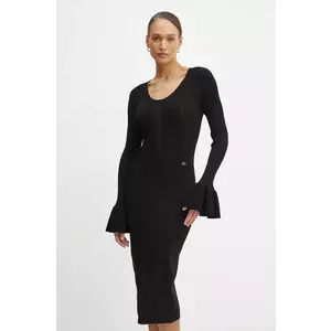 Karl Lagerfeld rochie culoarea negru, maxi, evazati, A1W13025 imagine