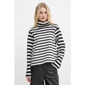 Marc O'Polo longsleeve din bumbac culoarea albastru marin, cu turtleneck, 500204052059 imagine