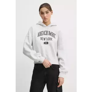 Abercrombie & Fitch bluza femei, culoarea gri, neted, KI152-4201 imagine