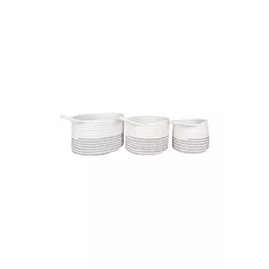 House Nordic set de coșuri de depozitare Algar 3-pack culoarea alb imagine