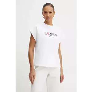 Karl Lagerfeld tricou din bumbac femei, culoarea alb, A1W17138 imagine