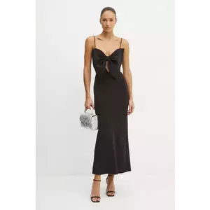 Bardot rochie PAULA culoarea negru, maxi, evazati, 59621DB imagine