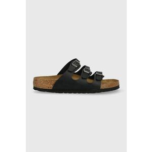 Birkenstock slapi de piele Florida femei, culoarea negru, 1011445 imagine