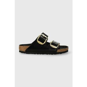 Birkenstock slapi de piele Arizona Big Buckle femei, culoarea negru, 1021471 imagine