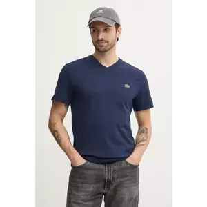 Lacoste tricou din bumbac barbati, culoarea verde, neted, TH5077 imagine