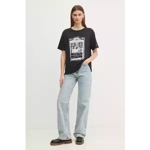 Pepe Jeans tricou din bumbac LELE femei, culoarea negru, PL505992 imagine