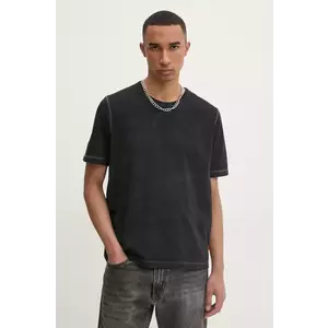 Diesel tricou T-ADJUST-R13 T-SHIRT barbati, culoarea negru, cu imprimeu, A16428.0LJBS imagine