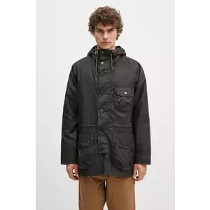 Barbour parka cerată Field Wax Parka culoarea verde, de tranzitie, MWX2349 imagine