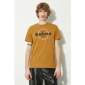 Barbour tricou Bidwell Tee barbati, culoarea galben, cu imprimeu, MTS1268 imagine