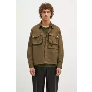 Barbour geacă cu aspect de cămașă Oakmoor OS Twill Overshirt culoarea verde, de tranzitie, MOS0380 imagine