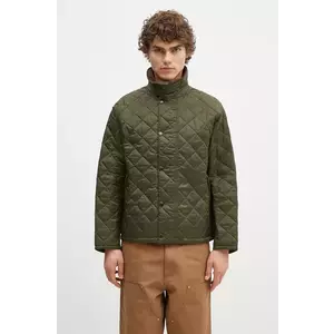 Barbour geaca OS Transport Quilted Jacket barbati, culoarea verde, de tranzitie, oversize, MQU1796 imagine