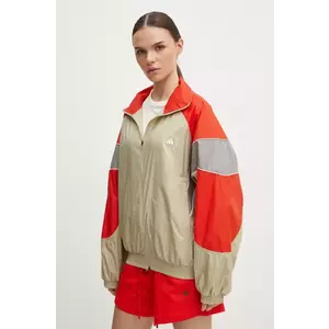 adidas by Stella McCartney geaca femei, culoarea bej, de tranzitie, oversize, JI5133 imagine