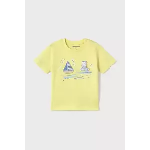 Mayoral tricou de bumbac pentru copii culoarea galben, cu imprimeu, 1059 imagine