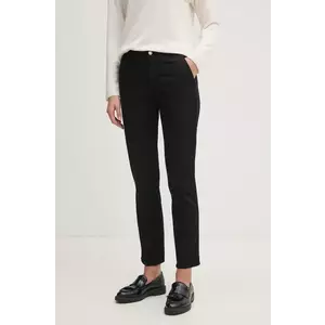 United Colors of Benetton pantaloni femei, culoarea negru, mulata, medium waist, 4GD7DF061 imagine