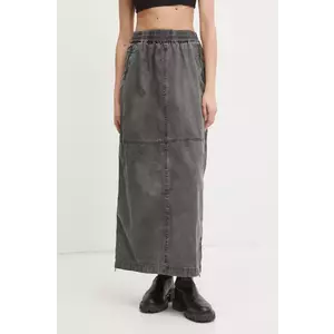 Diesel fusta din bumbac O-HAZEL-Q2 SKIRT culoarea gri, maxi, drept, A17384.0NJBP imagine