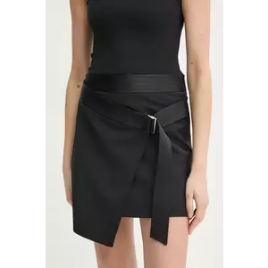 Filippa K fusta de lana culoarea negru, mini, drept, 31339 imagine