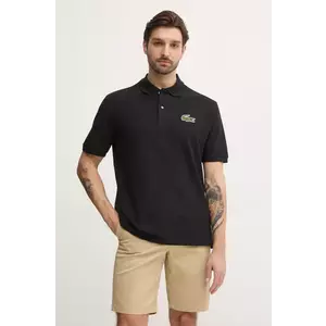 Lacoste polo de bumbac culoarea negru, cu imprimeu, PH2751 imagine