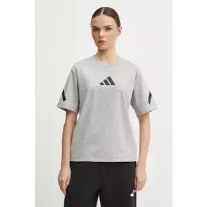 adidas tricou din bumbac Z.N.E. femei, culoarea gri, JD9590 imagine