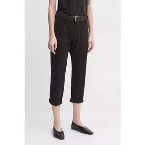 G-Star Raw pantaloni femei, culoarea negru, drept, high waist, D25308-D715 imagine