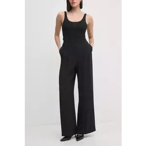 Sandro Ferrone pantaloni femei, culoarea negru, lat, high waist, SFS15YBEALGHERO imagine