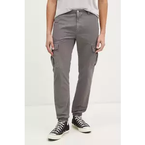 Tommy Jeans pantaloni de bumbac culoarea gri, cu fason cargo, DM0DM20284 imagine