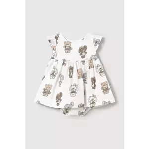 Mayoral Newborn rochie din bumbac pentru bebeluși culoarea bej, mini, evazati, 1869 imagine