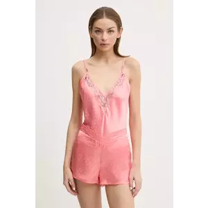 Chantelle top de pijama de mătase culoarea roz, satin, C017I5 imagine