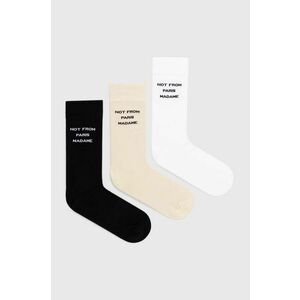 Drôle de Monsieur ciorapi de bumbac Le Pack de Chaussettes Slogan 3-pack PERM-SK101-CO024-MC imagine