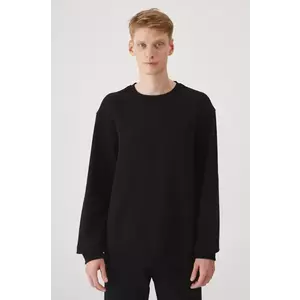 Medicine longsleeve din bumbac barbati, culoarea negru, neted imagine