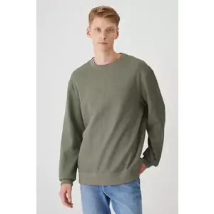 Medicine longsleeve din bumbac barbati, culoarea verde, neted imagine