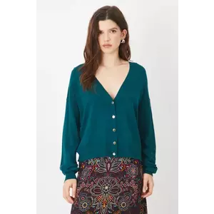 Medicine cardigan femei, culoarea verde, light imagine