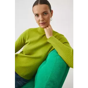 Medicine pulover femei, culoarea verde, light, cu turtleneck imagine