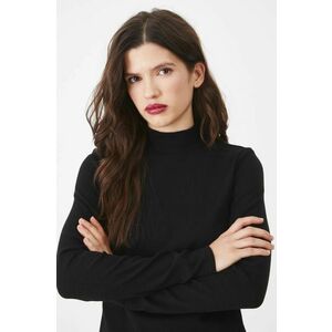 Medicine longsleeve femei, culoarea negru, cu turtleneck imagine