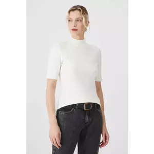 Medicine tricou femei, culoarea bej, cu turtleneck imagine