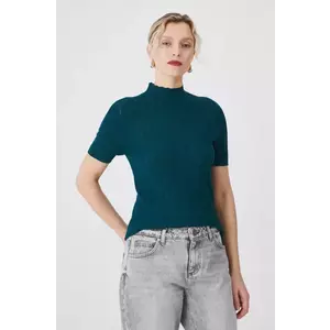 Medicine tricou femei, culoarea verde, cu turtleneck imagine