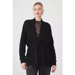 Medicine cardigan femei, culoarea negru, călduros imagine