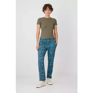 Medicine pantaloni de trening din bumbac femei, culoarea verde, modelator imagine