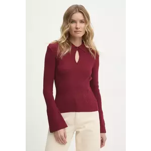 Answear Lab bluza femei, culoarea bordo, light imagine