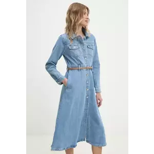 Answear Lab rochie jeans midi, evazati imagine