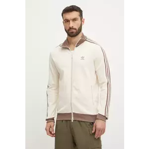 adidas Originals bluză CLASSIC TT bărbați, culoarea bej, cu imprimeu, JP2522 imagine