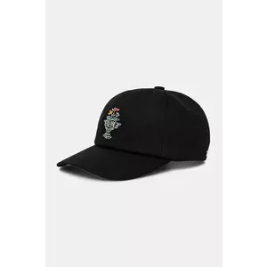 Drôle de Monsieur șapcă de baseball din bumbac La Casquette Vase culoarea negru, cu imprimeu, F-CP165-CO138-BL imagine