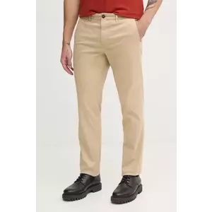 United Colors of Benetton pantaloni barbati, culoarea bej, cu fason chinos, 4DKH55I18 imagine